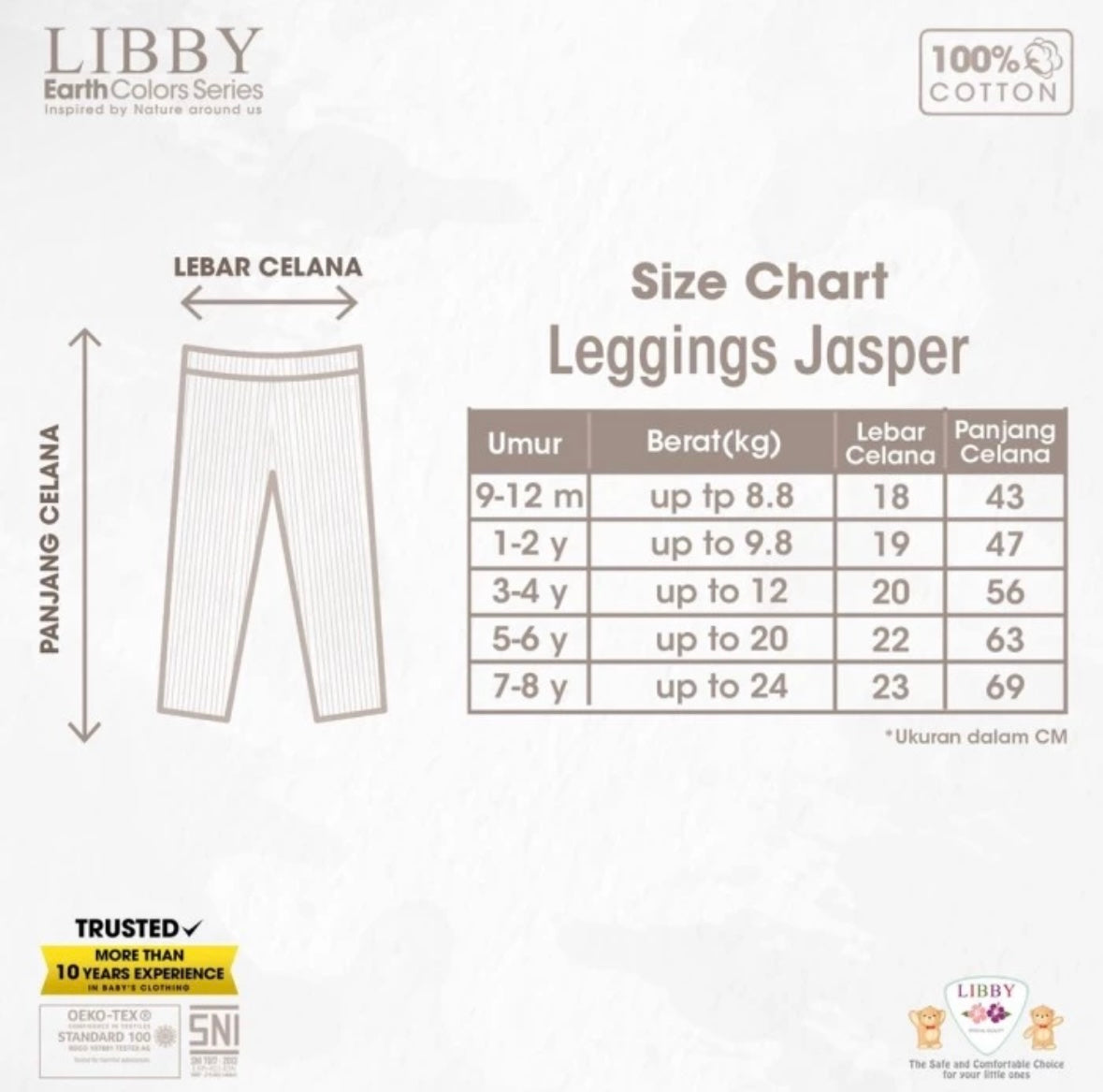 Libby Leggings Jasper (unisex)