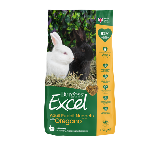 Burgess Excel Nuggets with Oregano for Adult Rabbits (1.5kg)