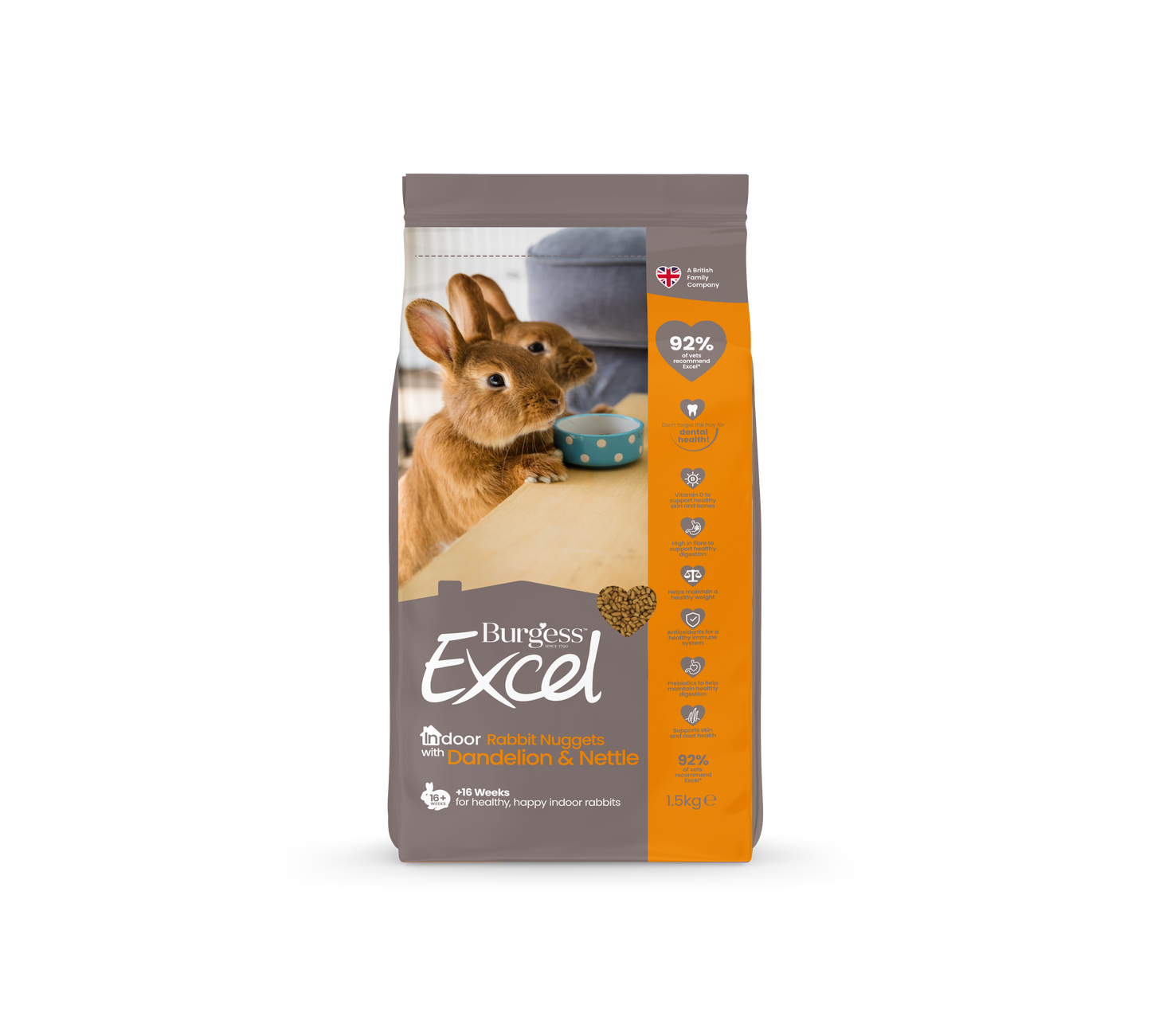 Burgess Excel Indoor Rabbit Nuggets (1.5kg)