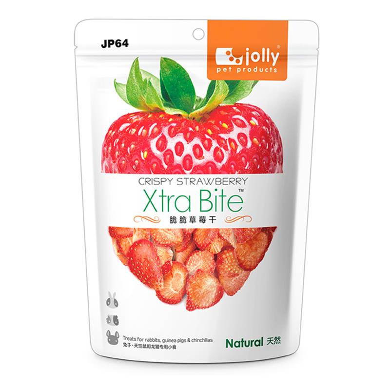 Jolly Xtra Bite Crispy Strawberry Treats 8g