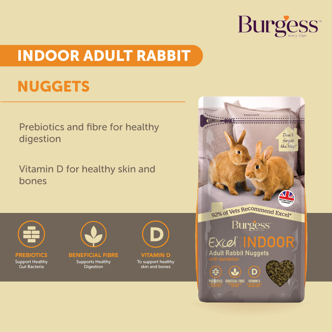 Burgess Excel Indoor Rabbit Nuggets (1.5kg)