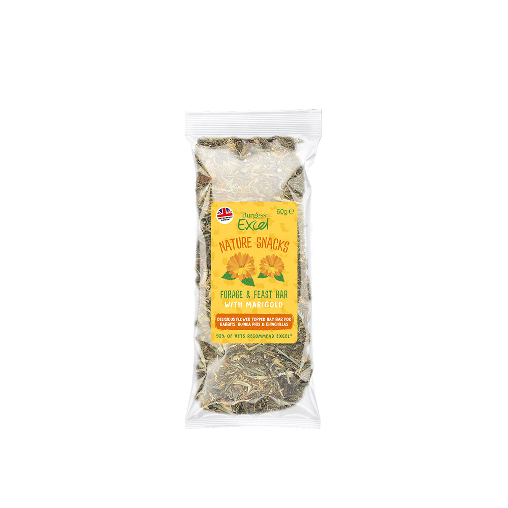 Forage & Feast Hay Bar with Marigold (60g)