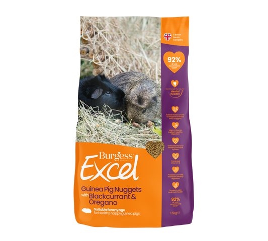 Burgess Excel Nuggets with Blackcurrant & Oregano for Adult Guinea Pigs (1.5kg)